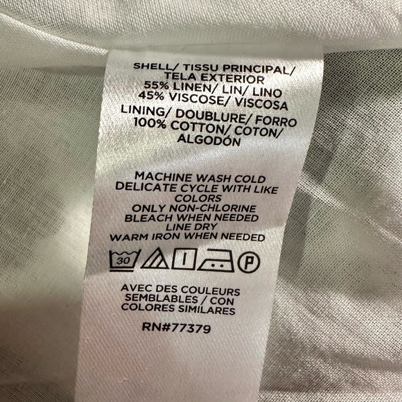 NWT Ann Taylor ‘Scarf Print Linen Blend Crossover Halter Dress’ in Black Size 2 - Picture 11 of 16